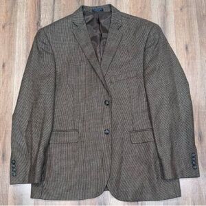 Adolfo Vintage Lined Lambswool Pale Brown Suit Jacket- 42 SHT